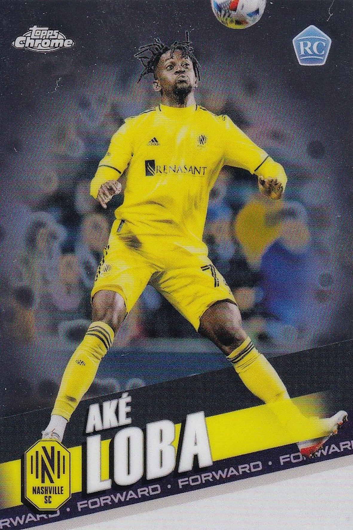 Ake Loba Rookie (RC) Card #154 - Topps Chrome MLS 2022 - Nashville SC