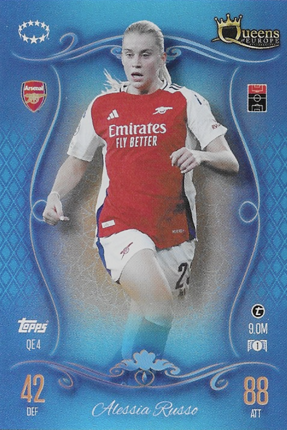 Alessia Russo Queens of Europe Card QE4 - Topps Match Attax 2024/2025 24/25 - Arsenal