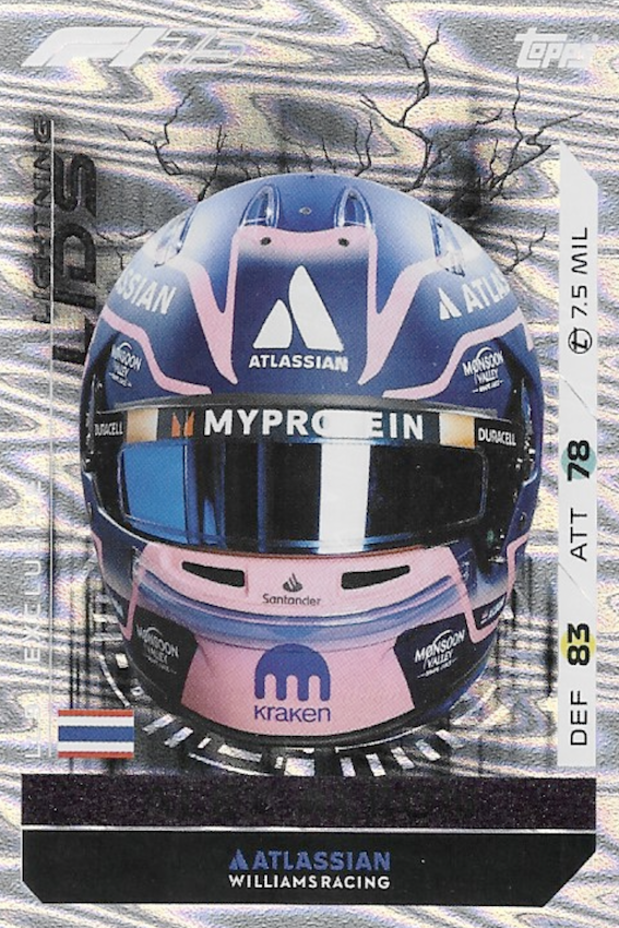 Alex Albon Lightning Lids Card #LL9 - Topps Turbo Attax 2025 F1 (FORMULA ONE)
