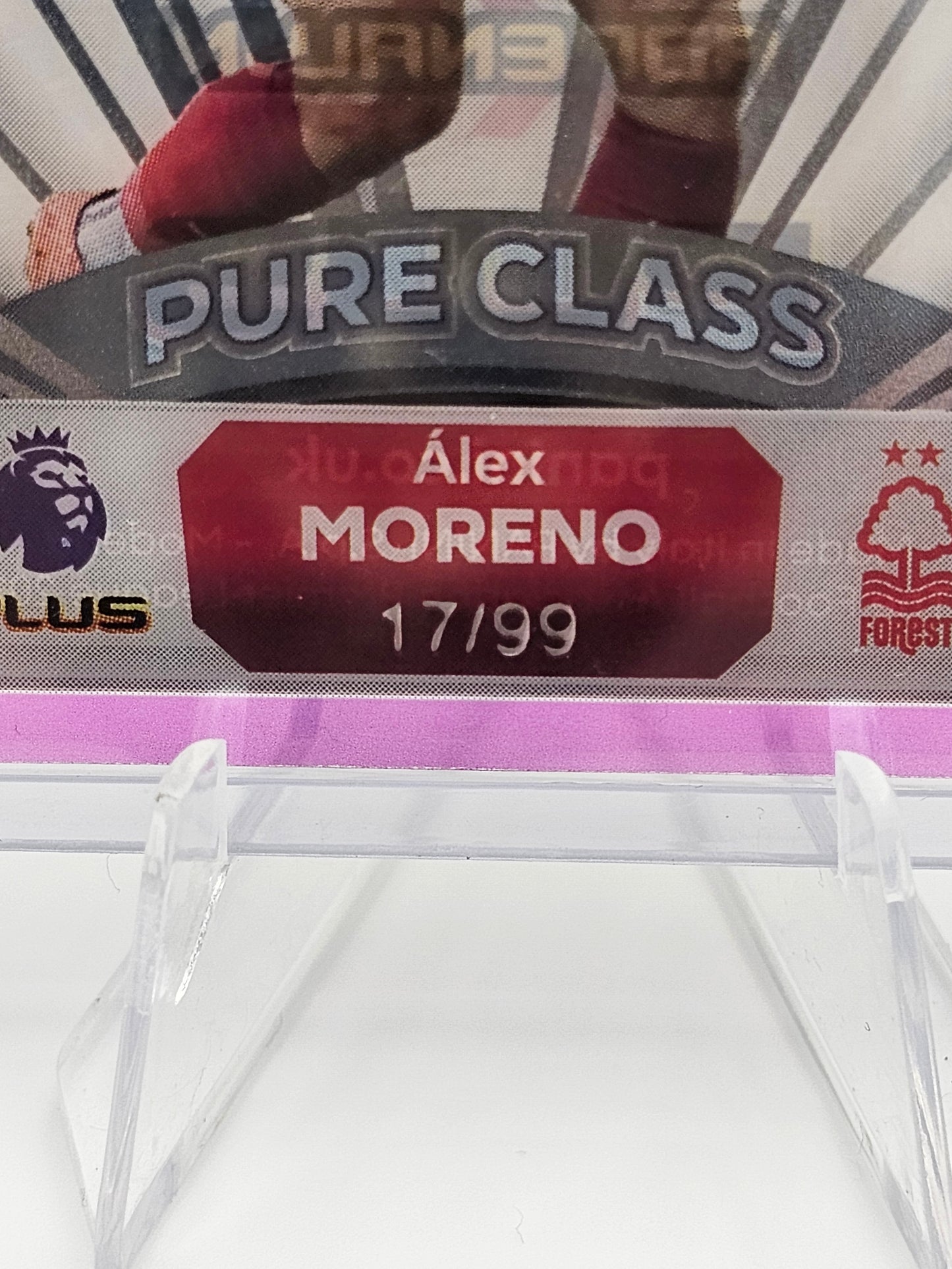 Alex Moreno Purple Pure Class Parallel Card 17/99 Adrenalyn XL PLUS 2025 RARE
