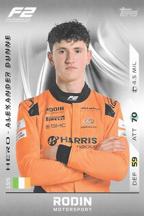 Alexander Dunne (F2 Teams) Card #195 - Topps F1 Turbo Attax 2025 Formula One