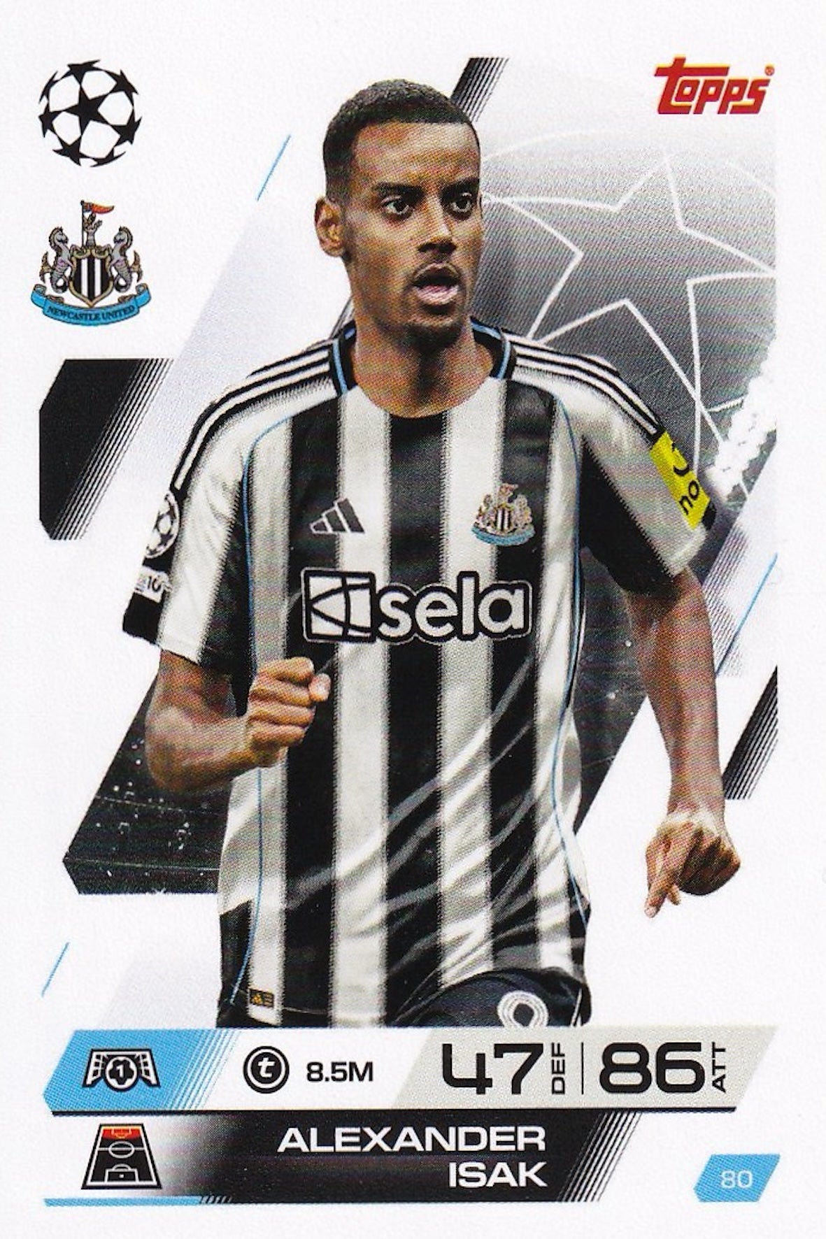 Alexander Isak Base Card #80 - Topps Match Attax 25/26 (2025/2026) Newcastle United