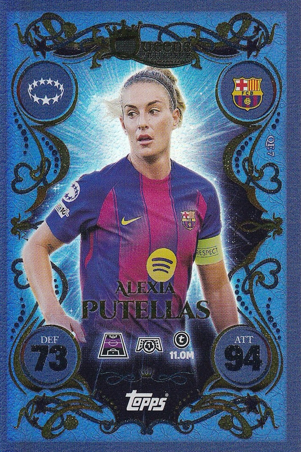 Alexia Putellas Queens of Europe Card #QE7 - Topps Match Attax 25/26 (2025/2026) FC Barcelona Femini