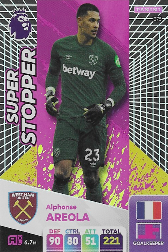 Alphonse AREOLA Super Stopper Card Number 375 - Panini Adrenalyn XL 2025 Premier League