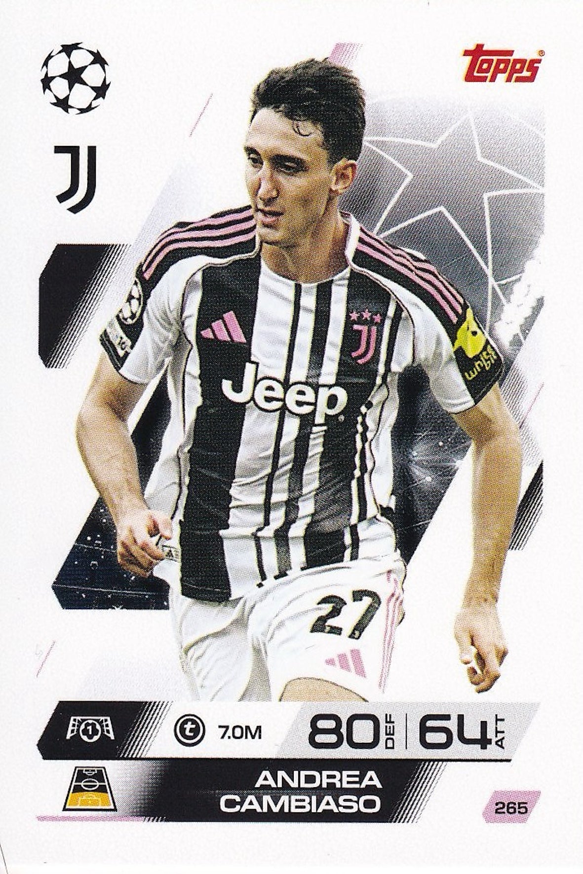 Andrea Cambiaso Base Card #265 - Topps Match Attax 25/26 (2025/2026) Juventus