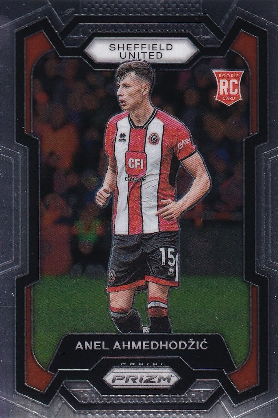 Anel Ahmedhodzic Base Rookie (RC) Card #280 - Panini Prizm Premier League 23-24 (Sheffield United) 2023/2024