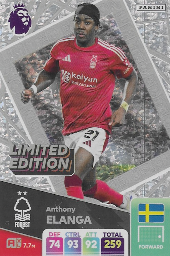 Anthony Elanga Limited Edition Card - Adrenalyn XL 2025 Premier League Wayne Jackson Gaming Anthony Elanga Limited Edition Card - Adrenalyn XL 2025 Premier League Wayne Jackson Gaming