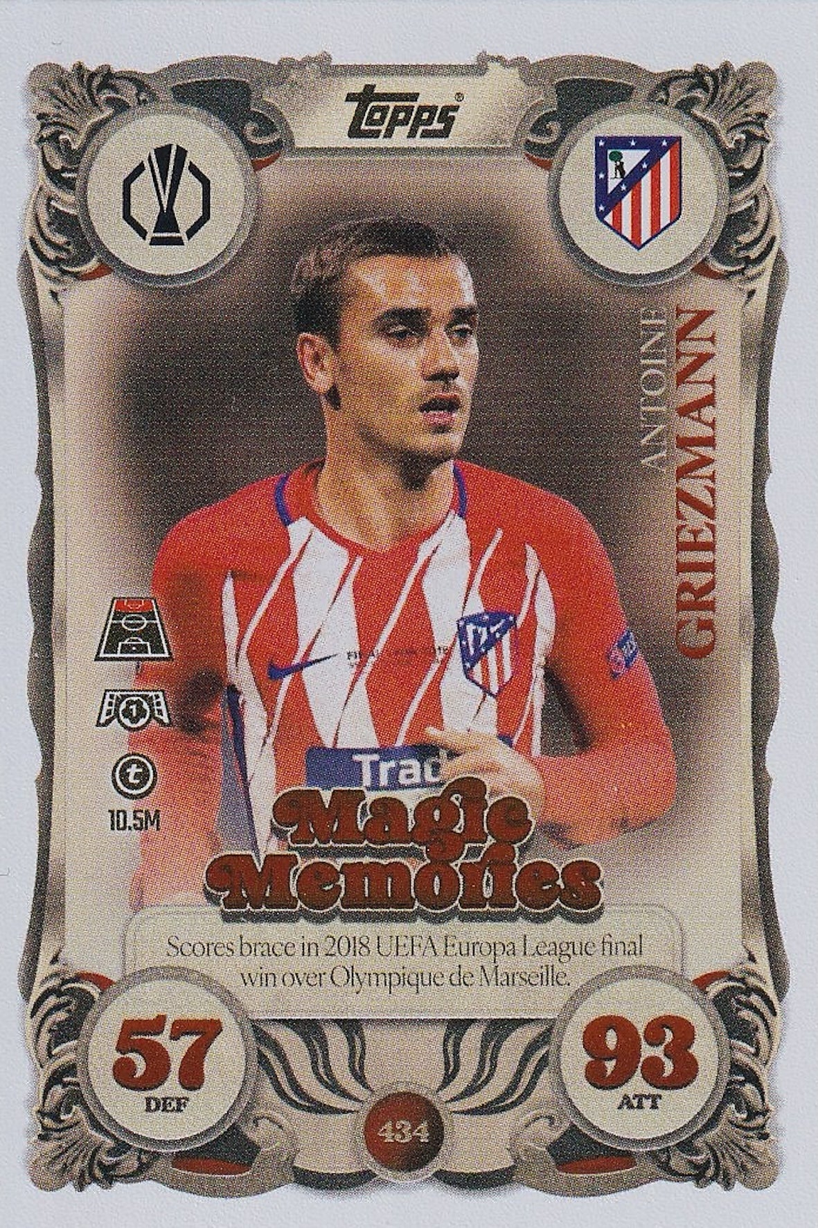Antoine Griezmann Magic Memories Card #434 - Topps Match Attax 25/26 (2025/2026)