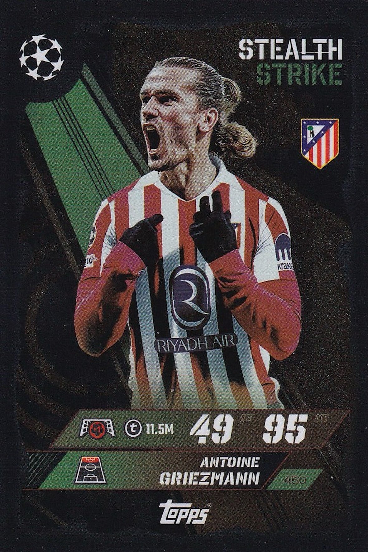 Antoine Griezmann Stealth Strike Card #450 - Topps Match Attax 25/26
