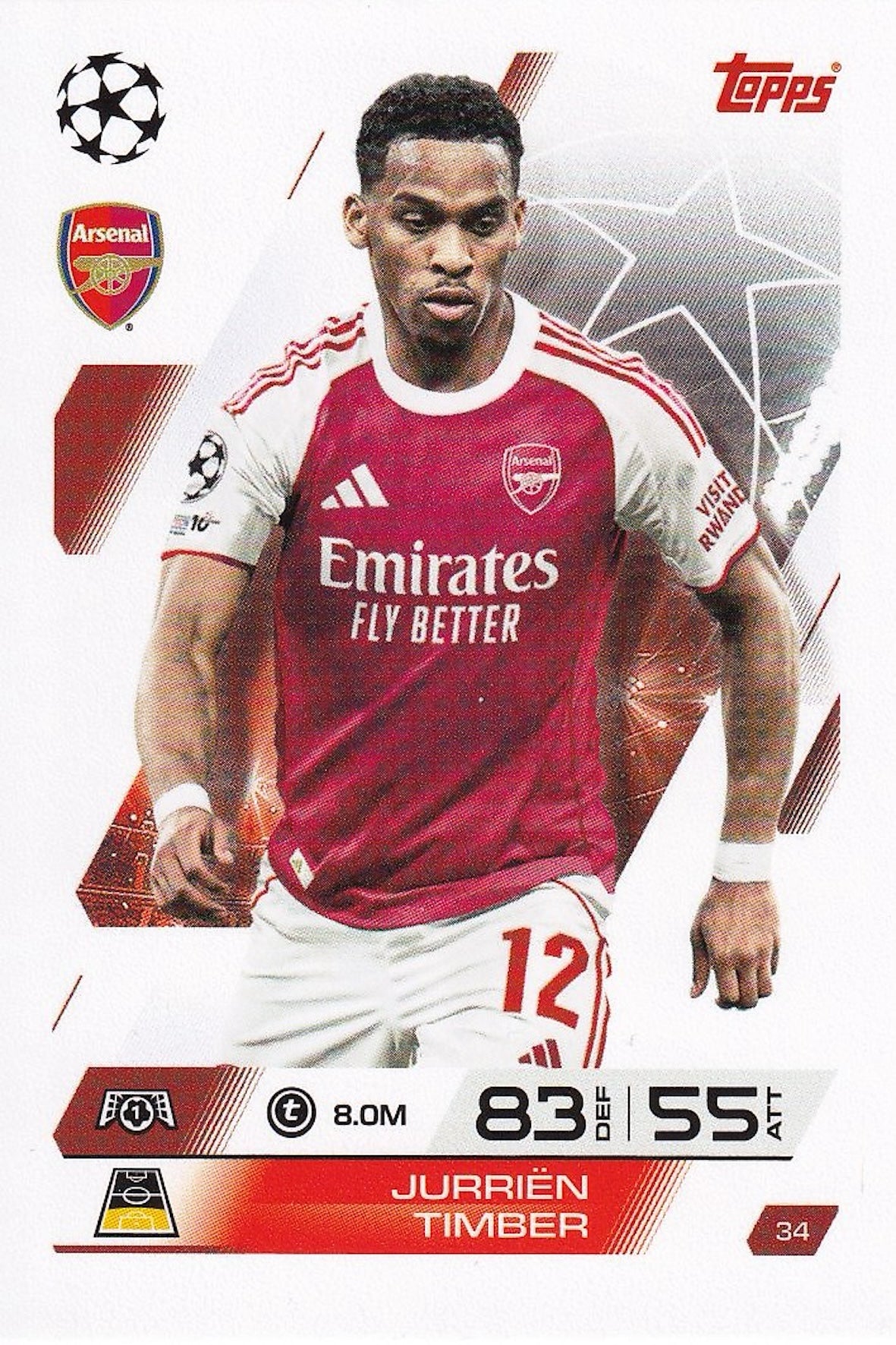 Arsenal Club Badge/Crest Card #28 - Topps Match Attax 25/26 (2025/2026)