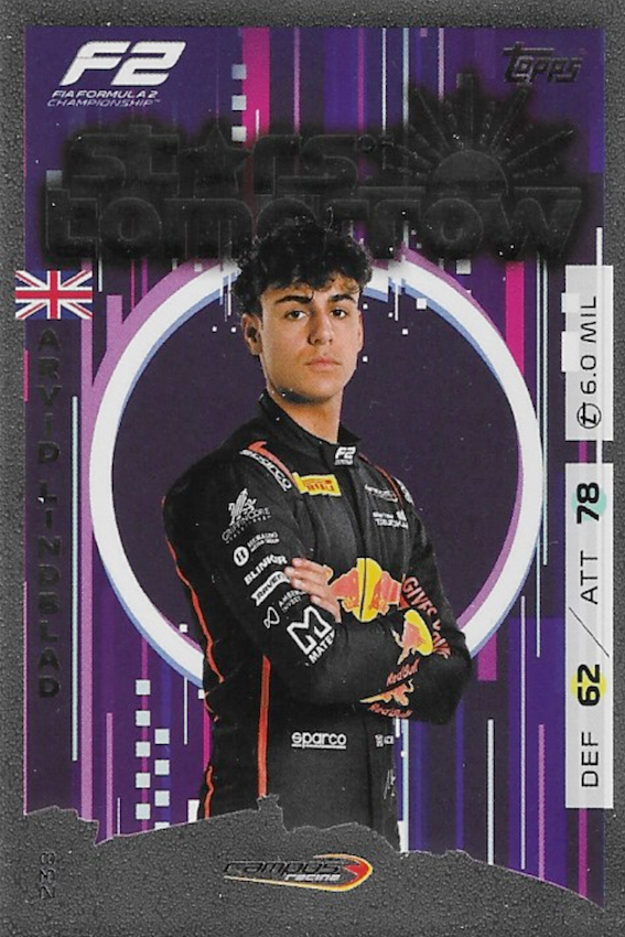 Arvid Lindblad Stars of Tomorrow Card #241 | Topps F1 Turbo Attax 2025
