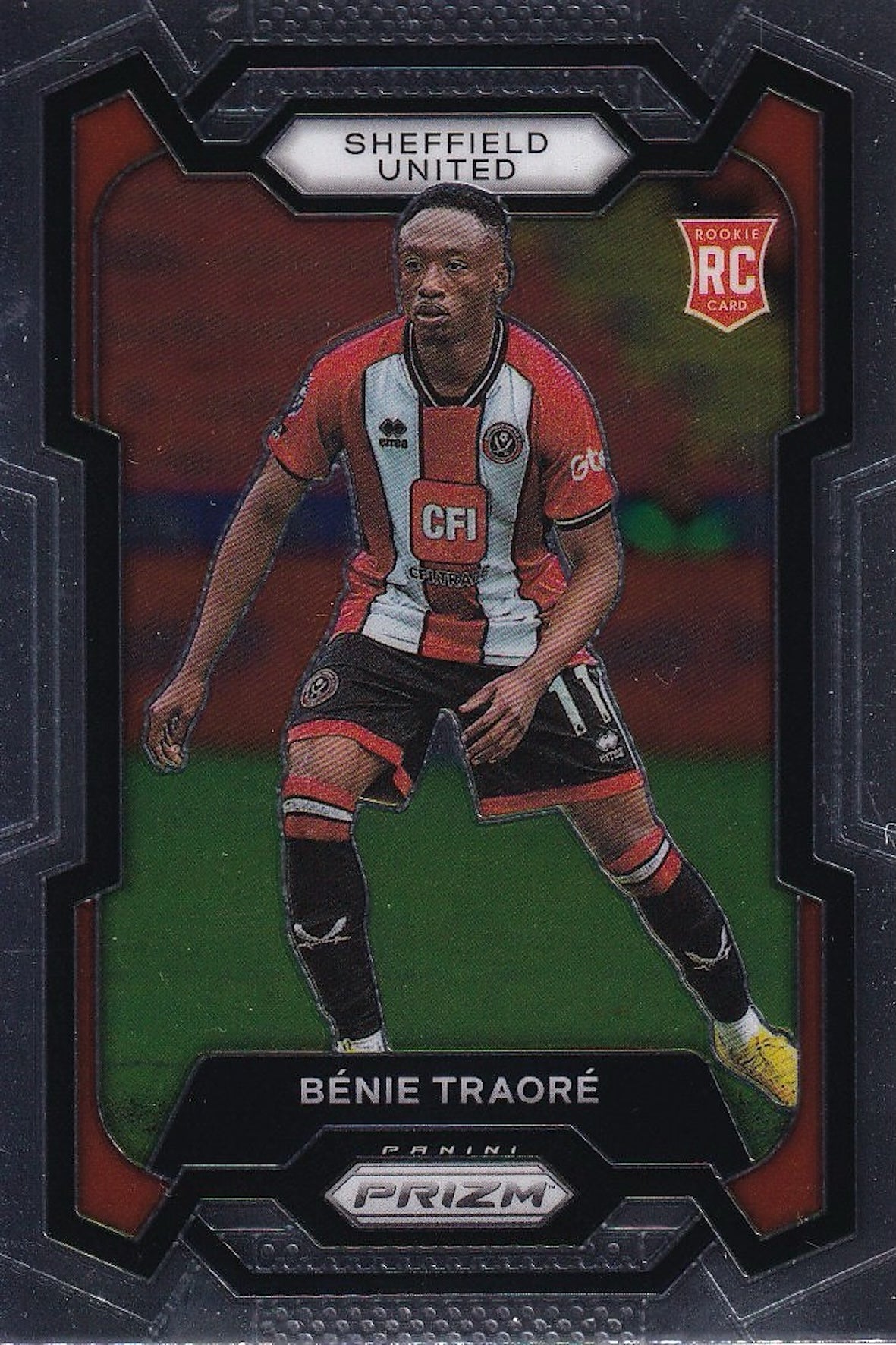 Benie Traore Rookie (RC) Base Card #282 - Panini Prizm Premier League 2023/2024 - Sheffield United