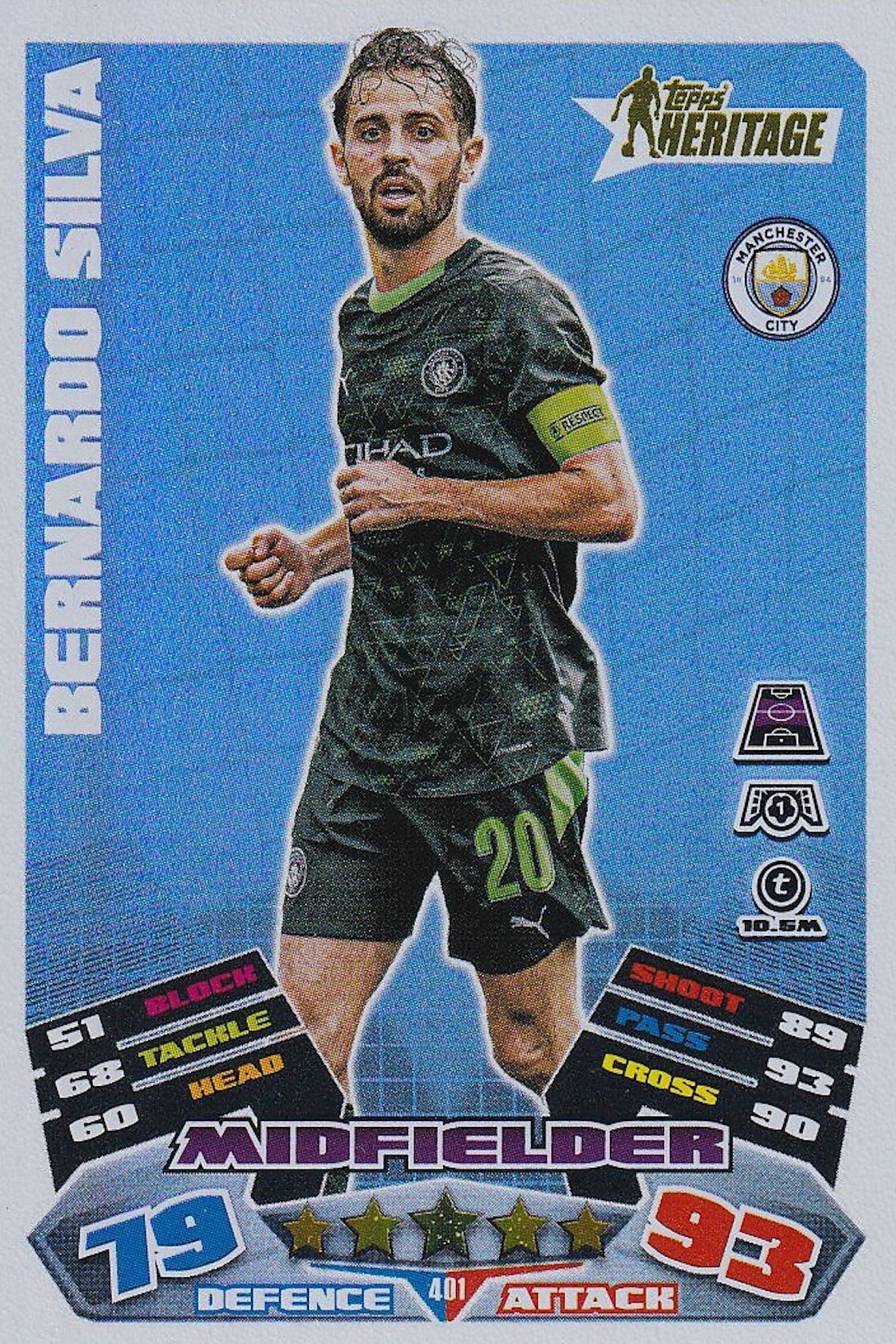 Bernardo Silva Heritage Card #401 - Topps Match Attax 25/26 (2025/2026) - Manchester City