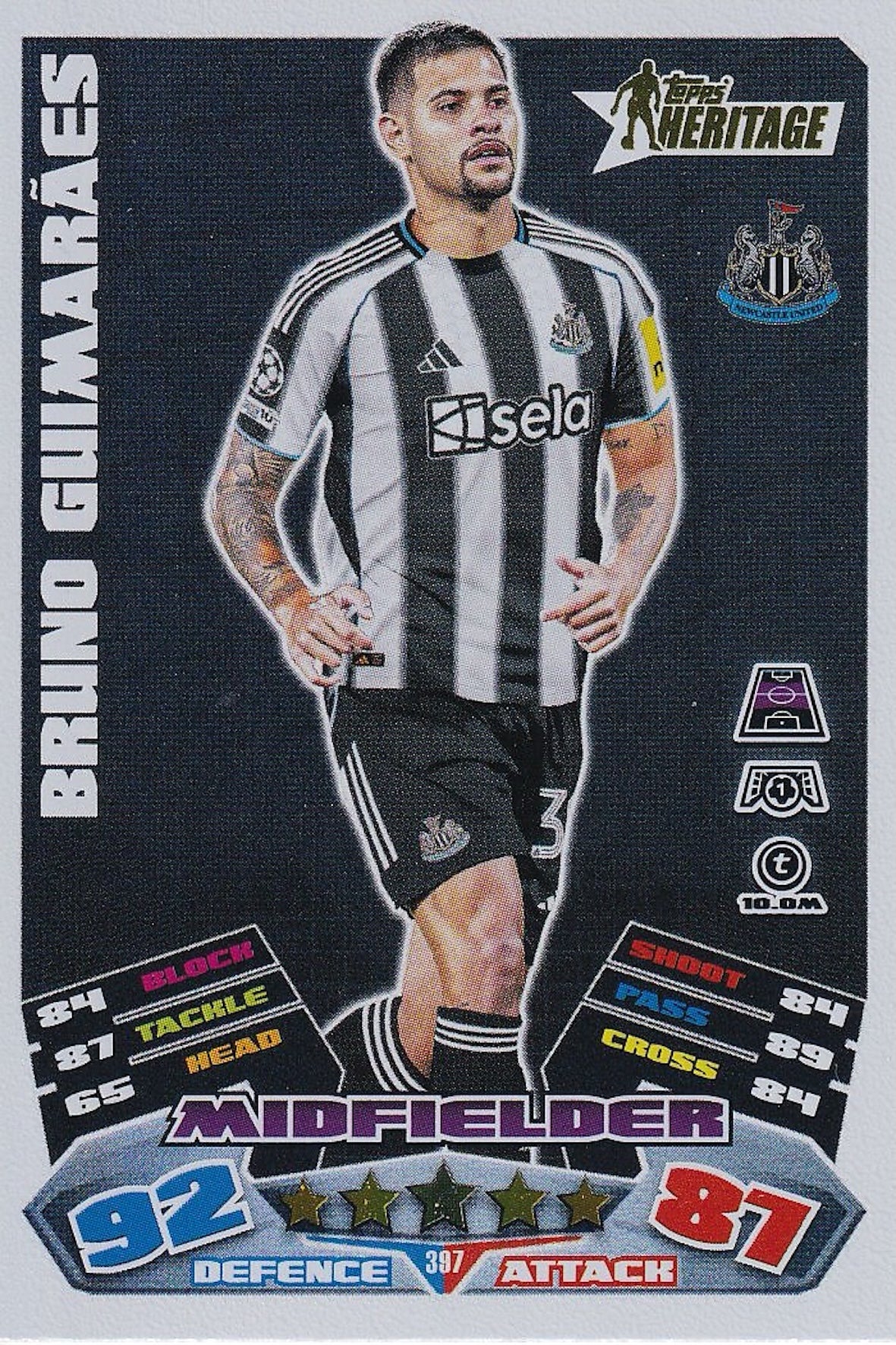 Bruno Guimaraes Heritage Card #397 - Topps Match Attax 25/26 (2025/2026) Newcastle United