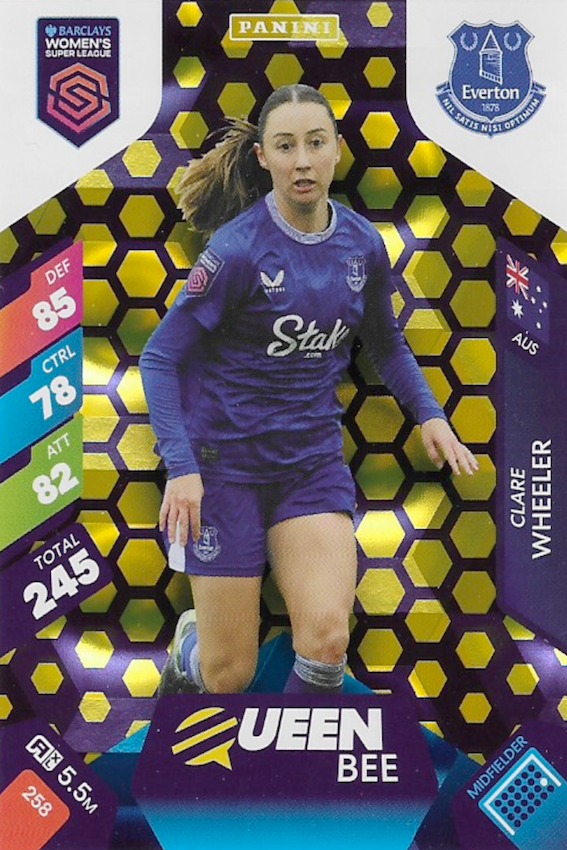 CLARE WHEELER Queen Bee Card #258 - WSL Women's Super League - Panini Adrenalyn XL 2025