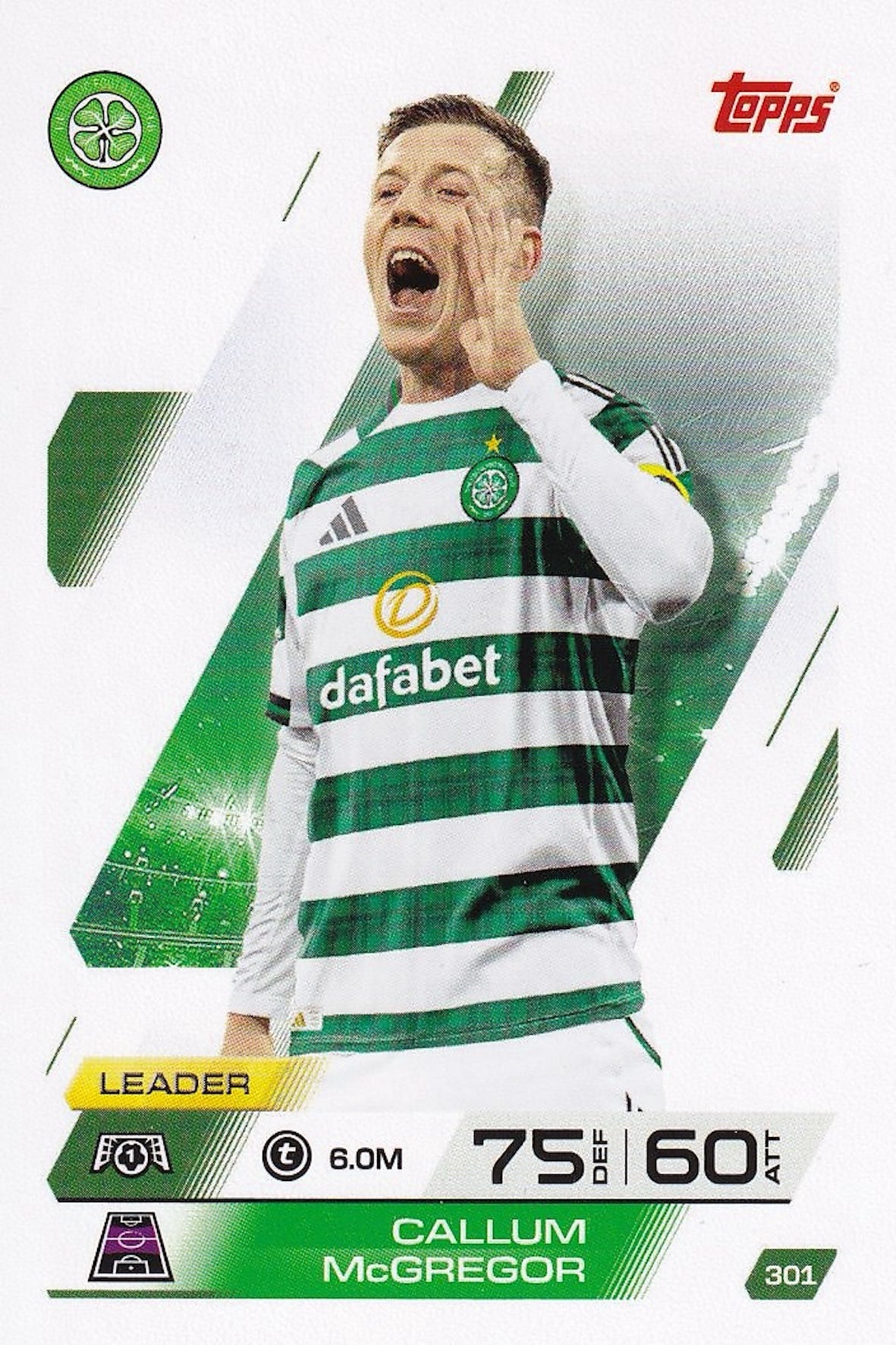 Callum Mcgregor Leader Base Card #301 - Topps Match Attax 25/26 (2025/2026) Celtic