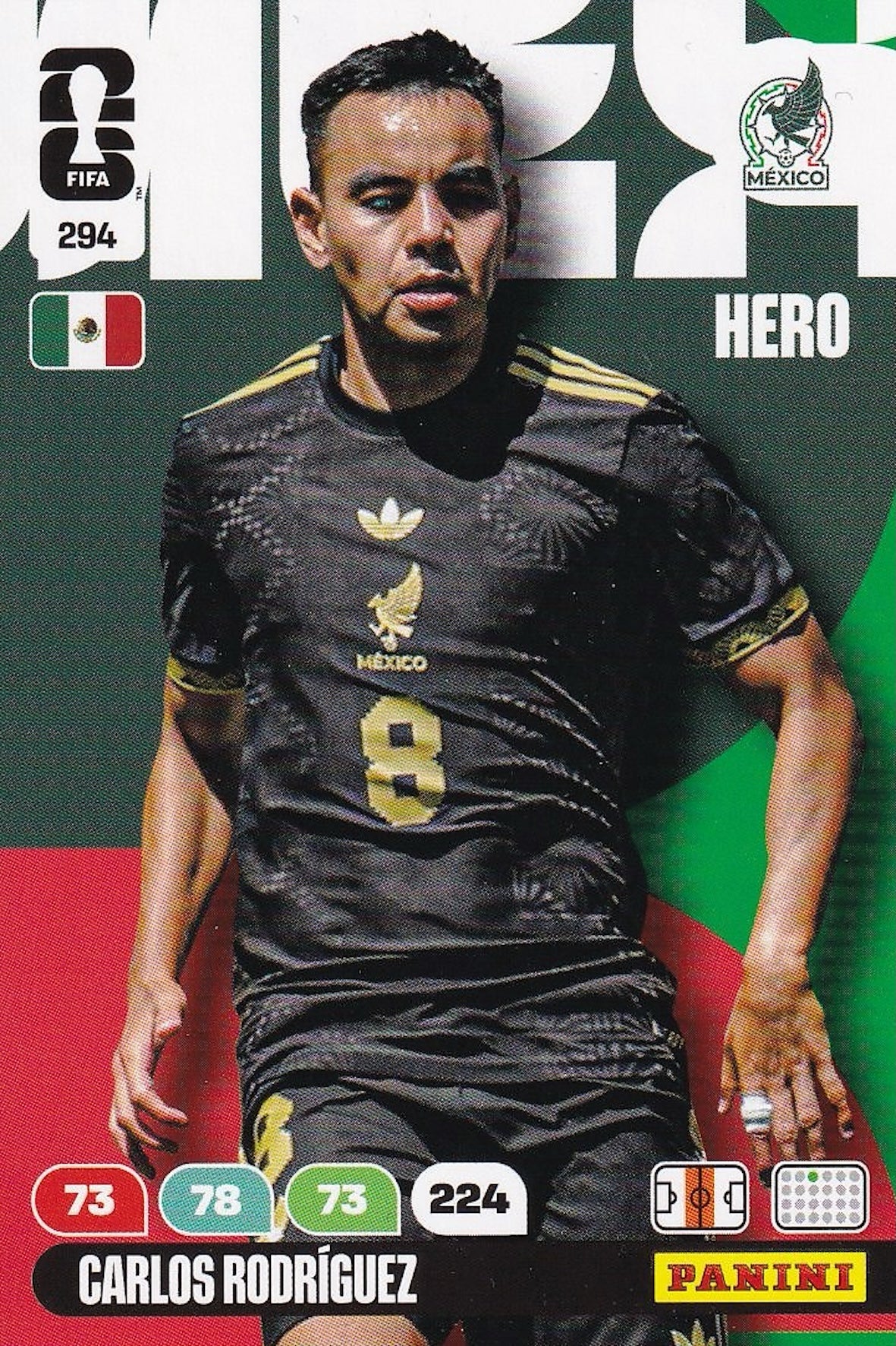Carlos Rodríguez Hero Base Card #294 - FIFA WORLD CUP 2026 - Panini Adrenalyn XL - Mexico