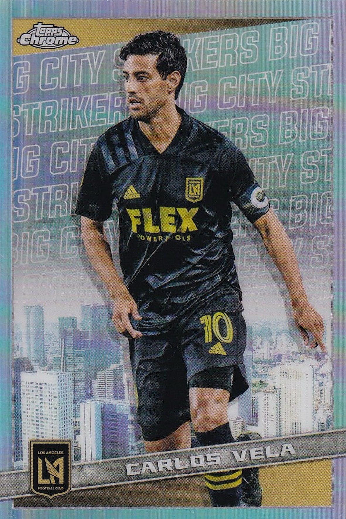 Carlos Vela Big City Strikers Card #BCS-3 - Topps Chrome 2022 MLS - Los Angeles FC