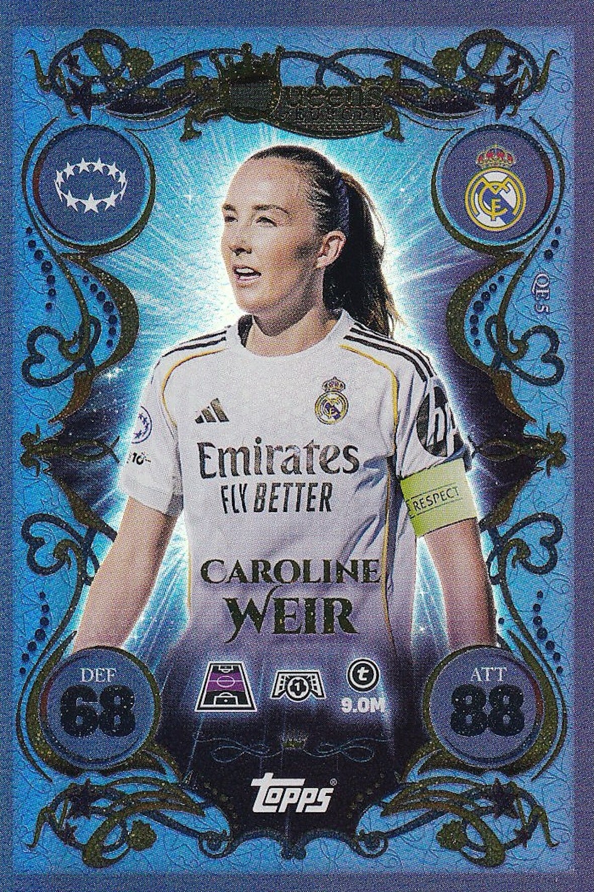 Caroline Weir Queens of Europe Card #QE5 - Topps Match Attax 25/26 (2025/2026)