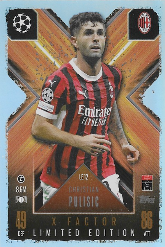 Christian Pulisic X Factor Limited Edition Card #LE12 - Topps Match Attax Extra 24/25 (2024/2025)