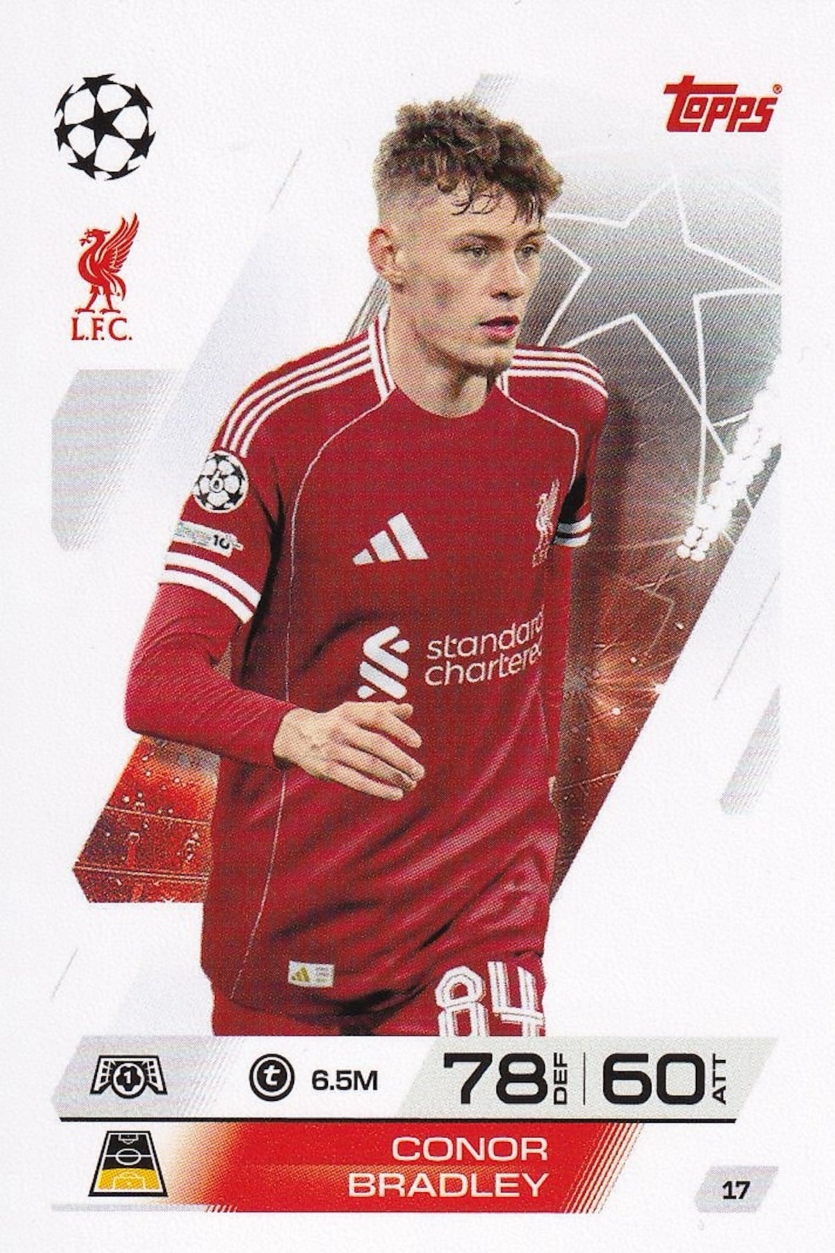 Conor Bradley Base Card #17 - Topps Match Attax 25/26 (2025/2026) Liverpool FC