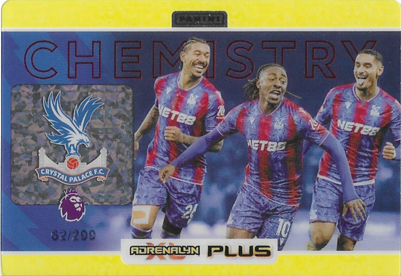 Crystal Palace CHEMISTRY Yellow Parallel Card 62/299 - Adrenalyn XL PLUS 2025