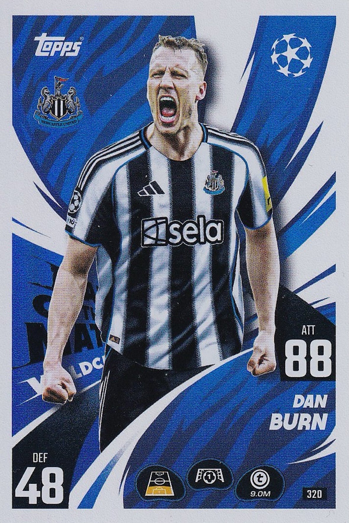 Dan Burn Man of the Match Wildcard - Topps Match Attax 25/26 (2025/2026) - Newcastle United