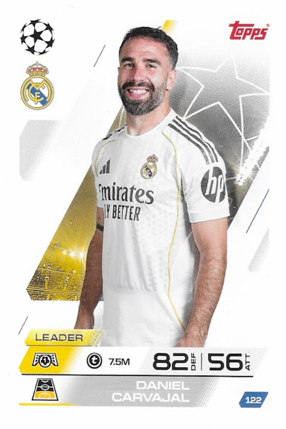 Daniel Carvajal Base Card #122 - Topps Match Attax 25/26 (2025/2026) Real Madrid