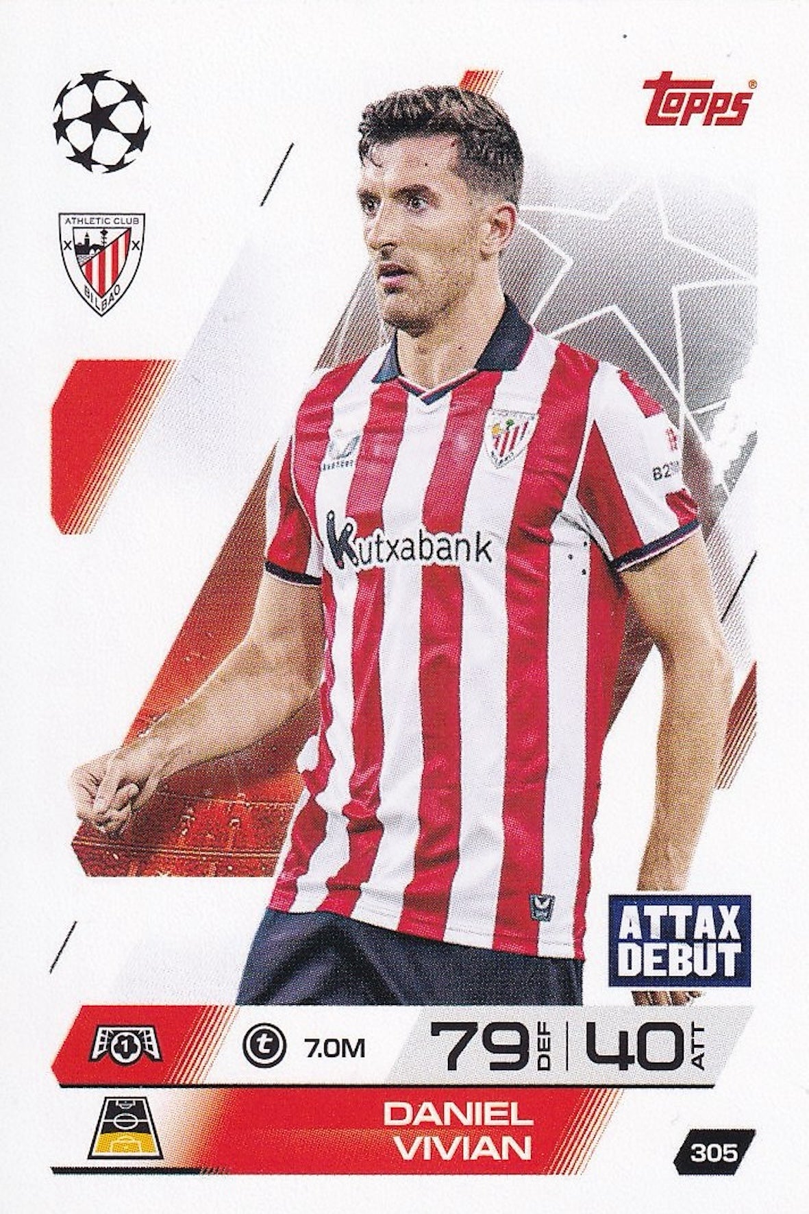 Daniel Vivian Base Card #305 - Attax Debut - Topps Match Attax 25/26 (2025/2026)