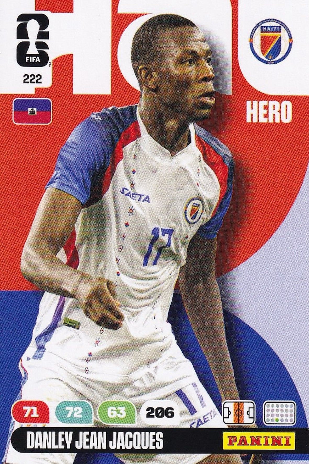 Danley Jean Jacques Hero Base Card #222 - FIFA WORLD CUP 2026 - Panini Adrenalyn XL - Haiti
