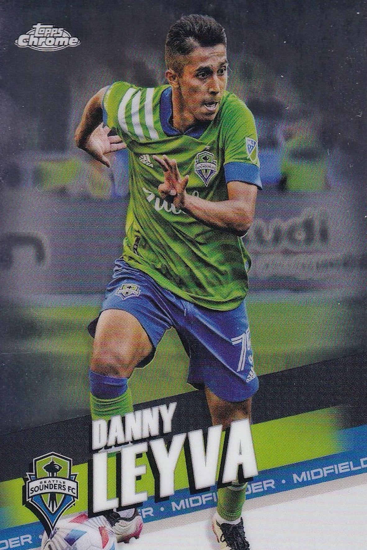 Danny Leyva Base Card #47 - Topps Chrome 2022 MLS - Seattle Sounders FC
