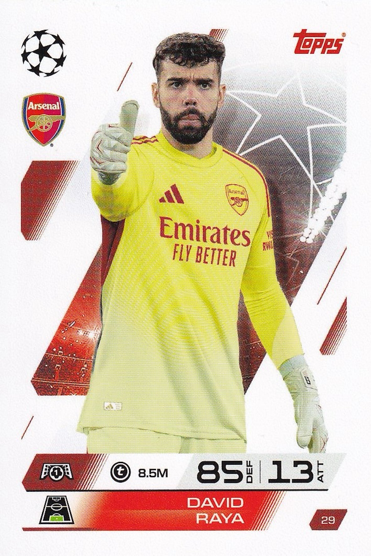 David Raya Base Card #29 - Topps Match Attax 25/26 (2025/2026) Arsenal