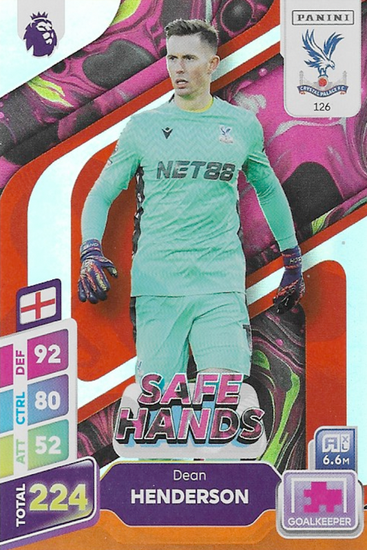 Dean Henderson Safe Hands Orange Parallel Card #126 - Panini Adrenalyn XL PLUS 2025 Premier League (Crystal Palace)