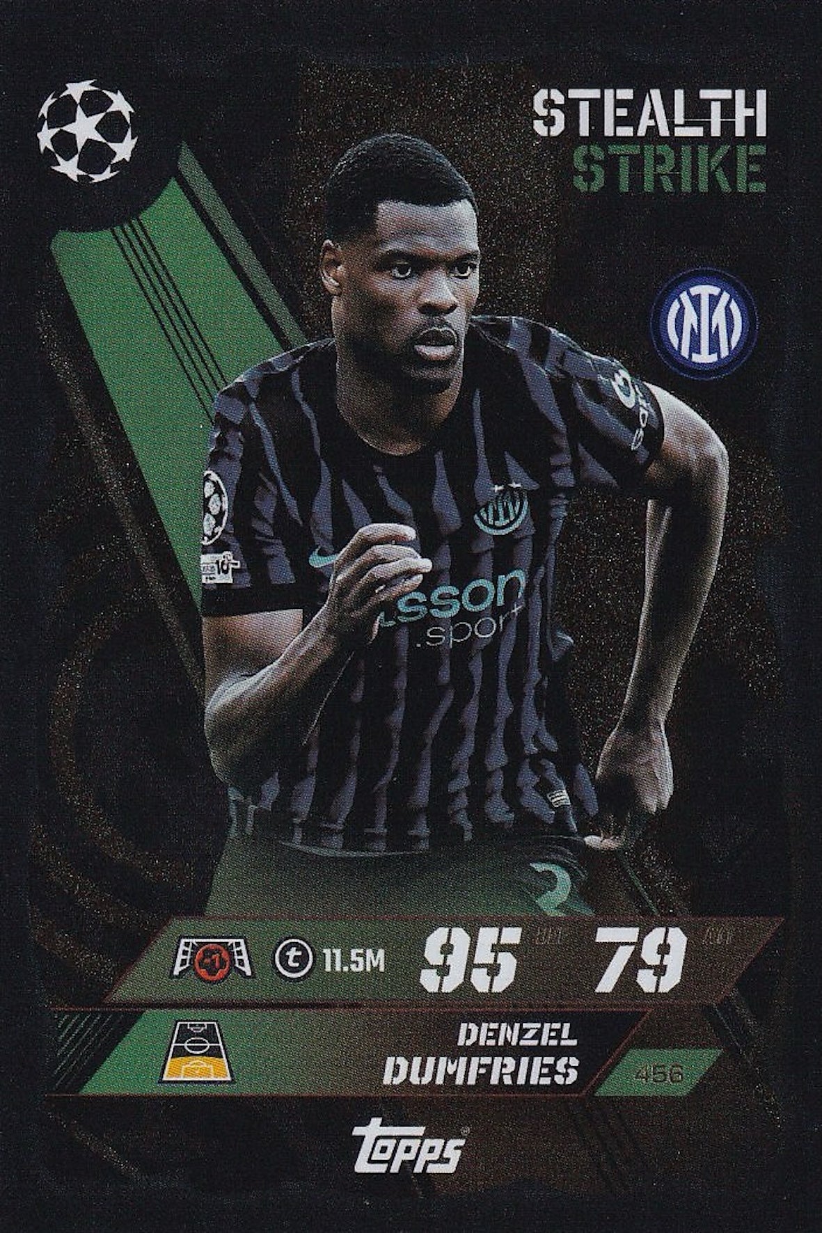 Denzel Dumfries Stealth Strike Card #456 - Topps Match Attax 25/26 (2025/2026)