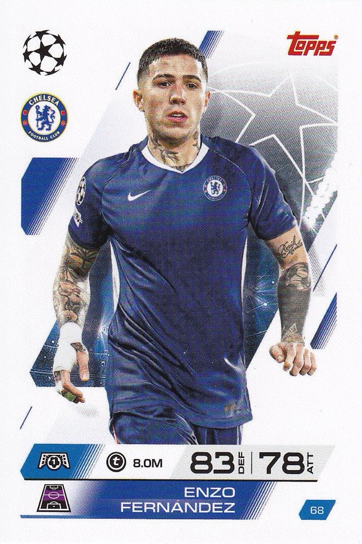 Enzo Fernandez Base Card #68 - Topps Match Attax 25/26 (2025/2026) Chelsea