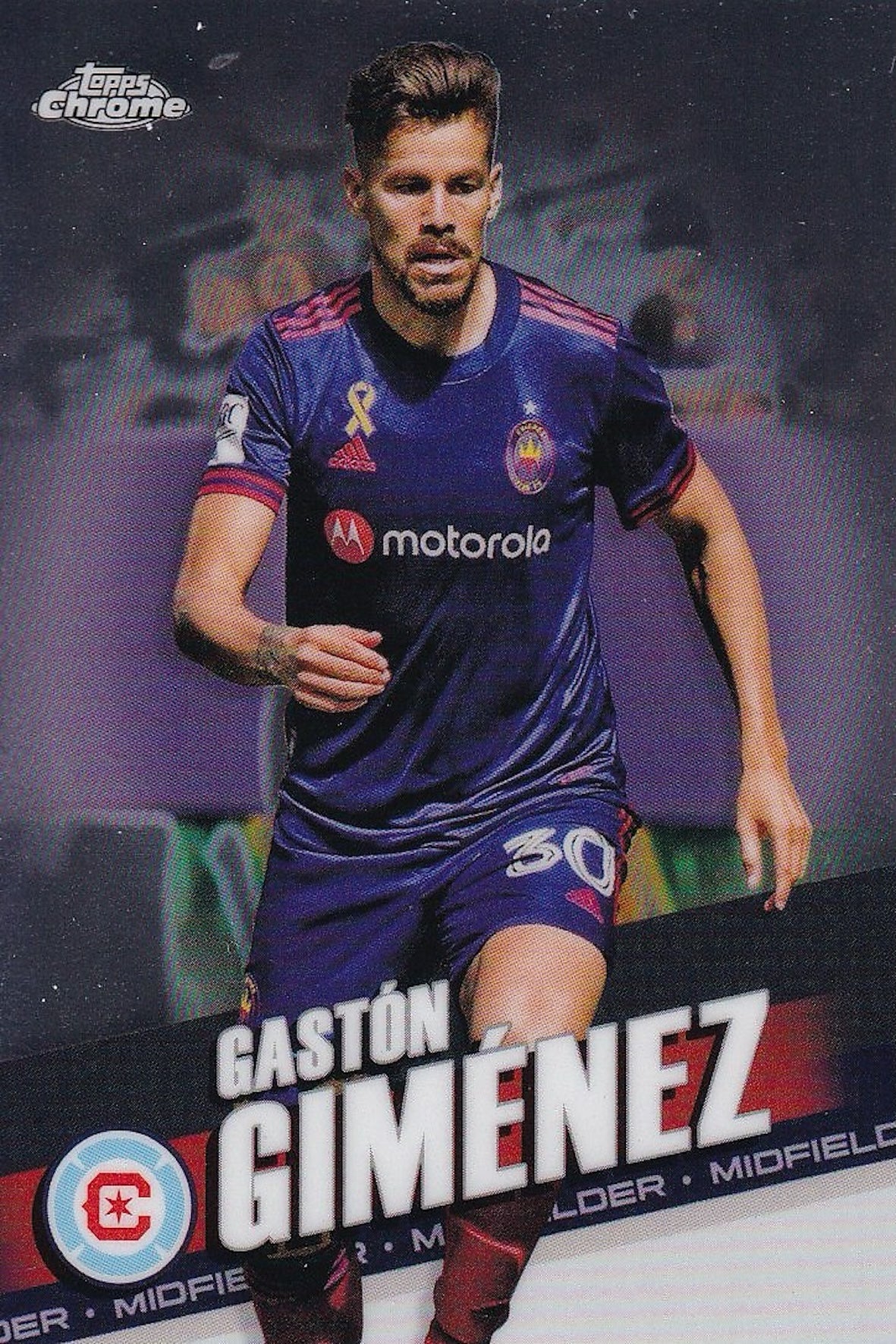 Gaston Gimenez Base Card #82 - Topps Chrome 2022 MLS - Chicago Fire FC