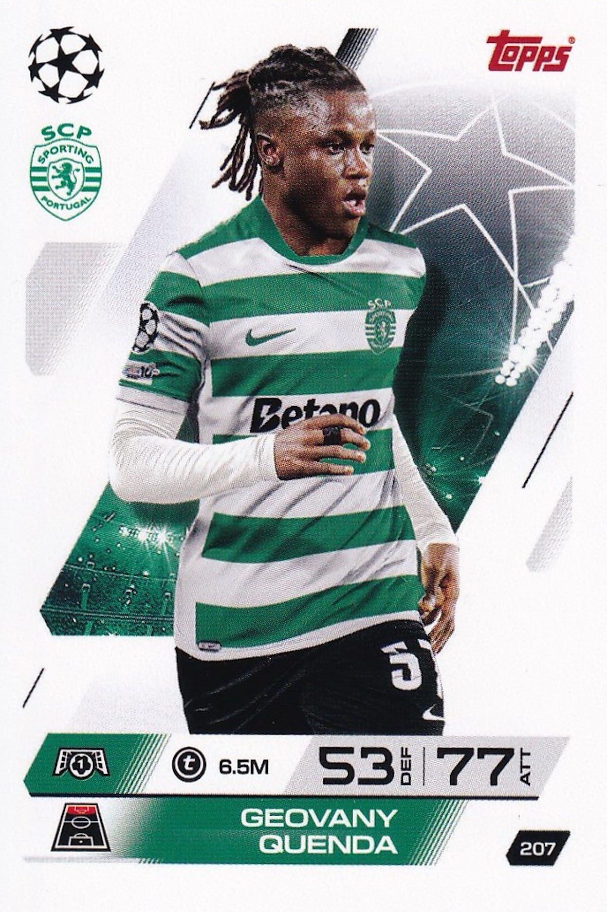 Geovany Quenda Base Card #207 - Topps Match Attax 25/26 (2025/2026) Sporting CP