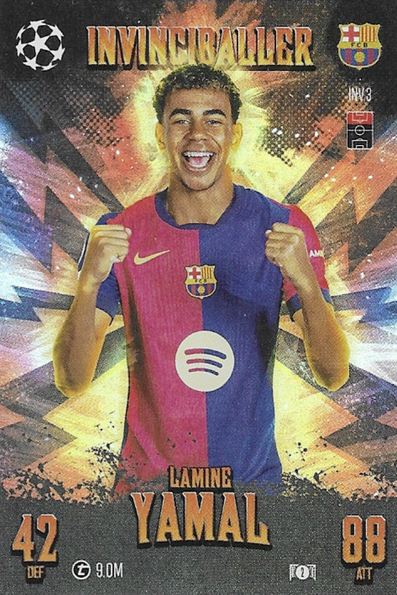 Lamine Yamal Invinciballer Limited Edition Card #INV3 - Topps Match Attax EXTRA 24/25 (2024/2025) - MGC 10 Graded