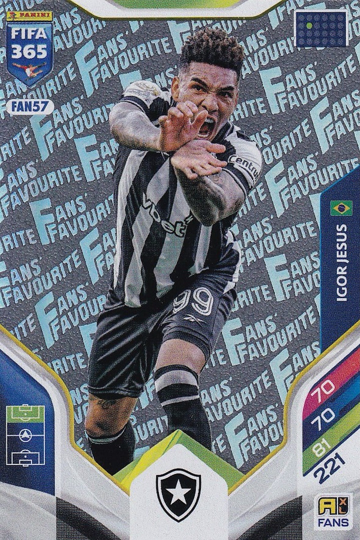 Igor Jesus Fans Favourite Card #FAN57 - Panini FIFA 365 Adrenalyn XL 2026