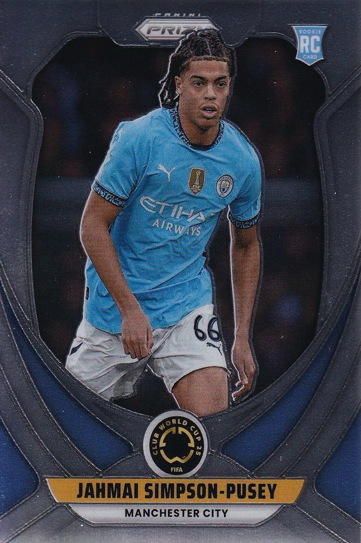 Jahmai Simpson-Pusey 2025 Panini Prizm FIFA Club World Cup Base Rookie Card #137 Manchester City