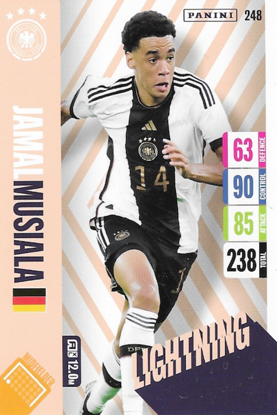 Jamal Musiala Lightning Card No 248 - Adrenalyn XL England 2024 Tournament Edition