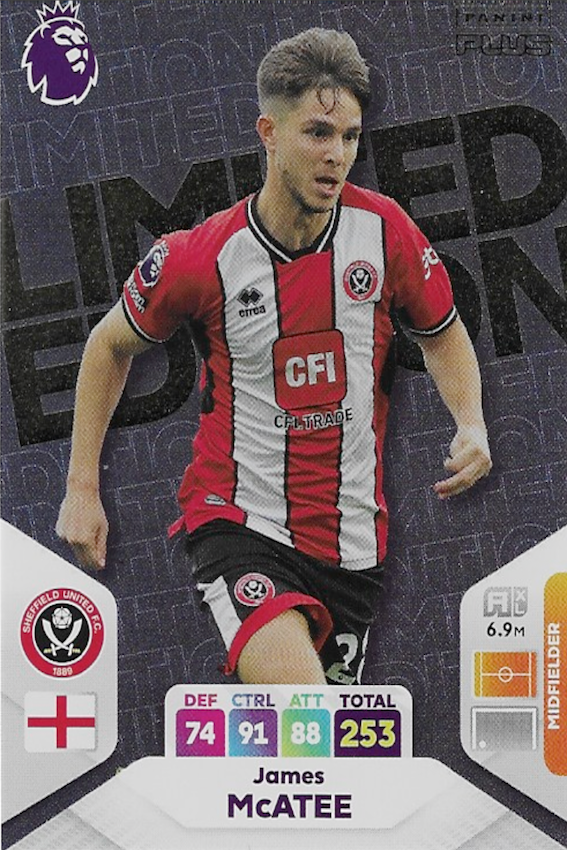 James McAtee Limited Edition Card - Adrenalyn XL 2024 Plus (Premier League)
