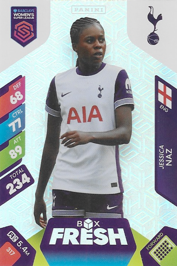 Jessica Naz Box Fresh Card #317 - Panini Adrenalyn XL 2025 Women's Super League (WSL) - Tottenham Hotspur