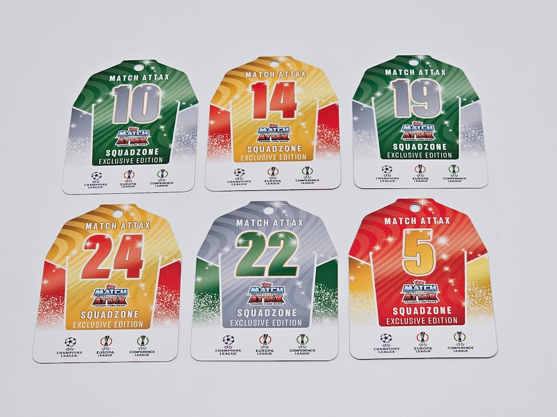 Job Lot of 6x Festive Edition Squadzone Cards - Topps MATCH ATTAX 2024/2025