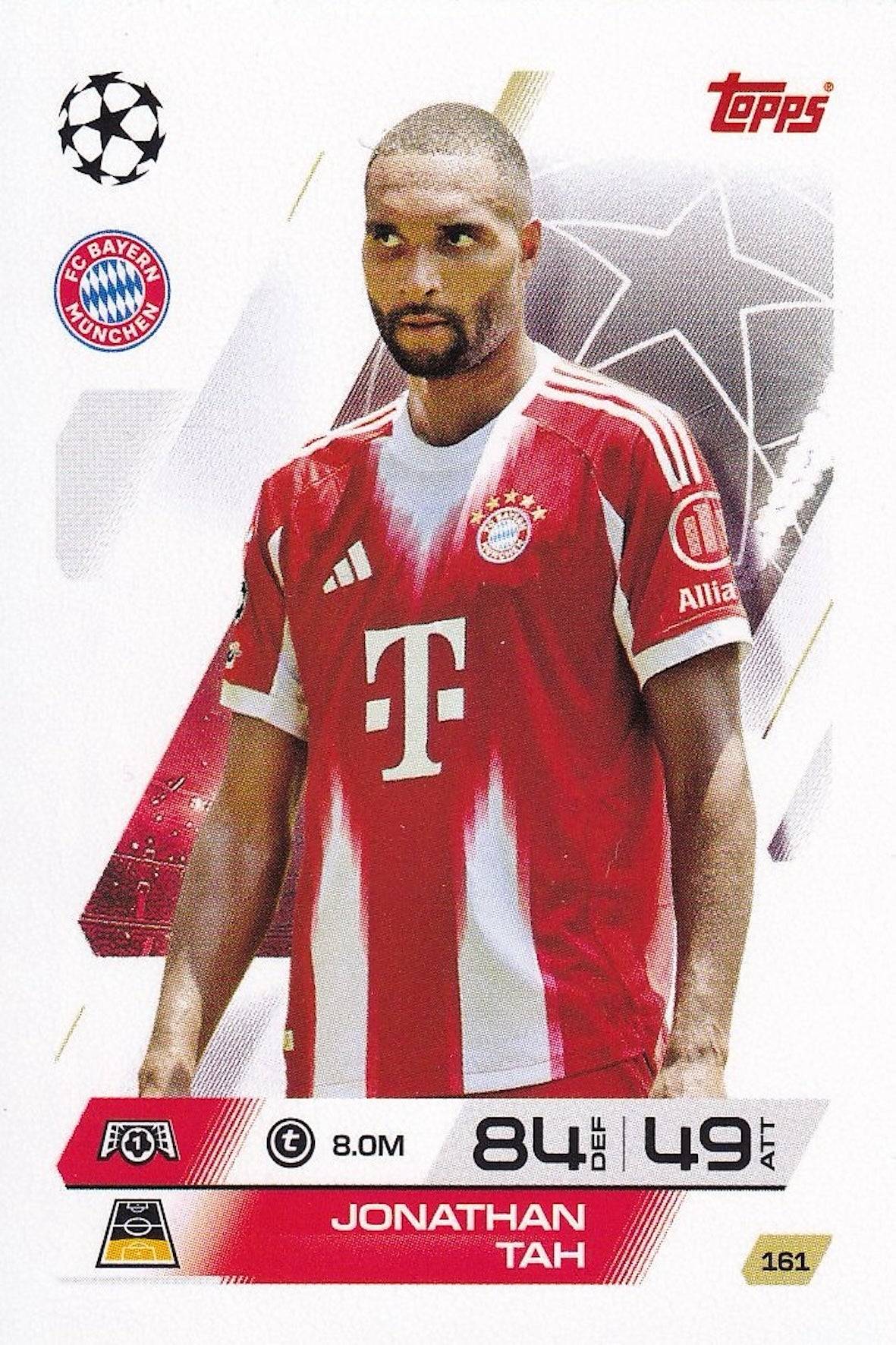 Jonathan Tah Base Card #161 - Topps Match Attax 25/26 (2025/2026) Bayern Munich
