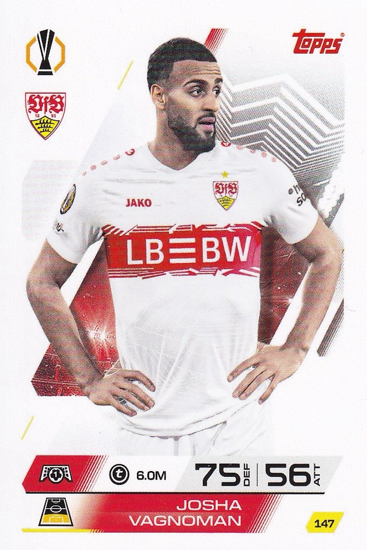 Josha Vagnoman Base Card #147 - Topps Match Attax 25/26 (2025/2026)