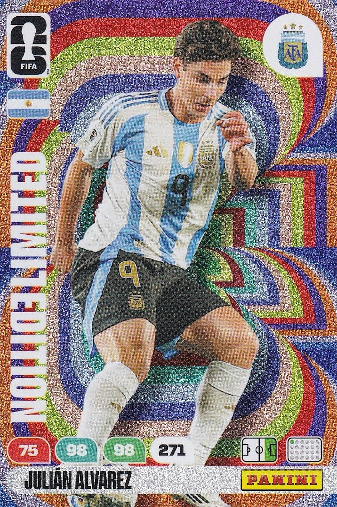 Julian Alvarez Limited Edition Card - FIFA World Cup 2026 - Adrenalyn XL Panini - Argentina