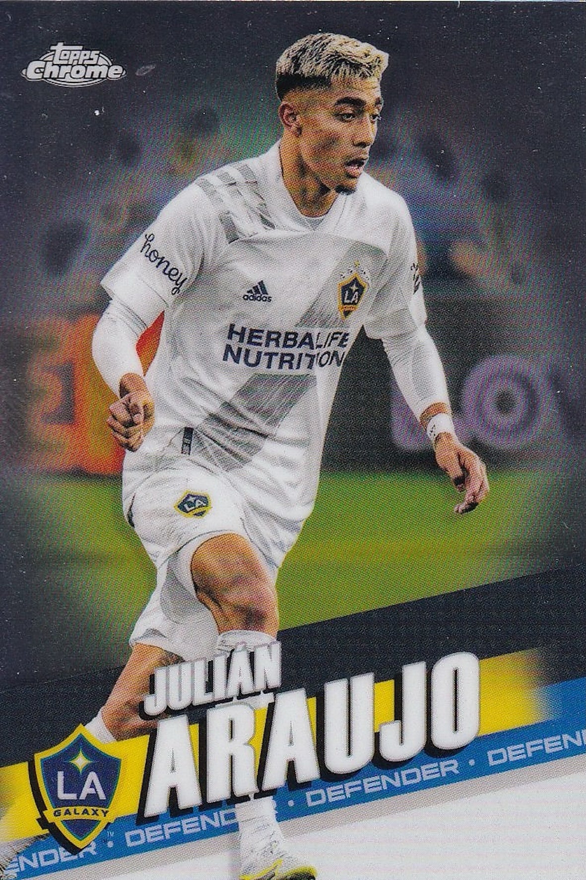 Julian Araujo Base Card #143 - Topps Chrome MLS 2022 - LA Galaxy