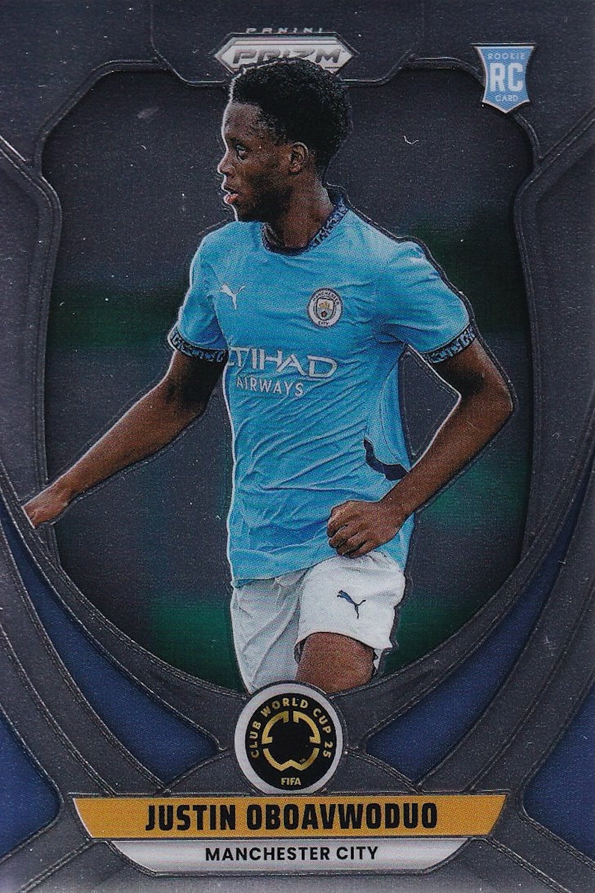 Justin Oboavwoduo 2025 Panini Prizm FIFA Club World Cup Base Rookie Card #138 Manchester City