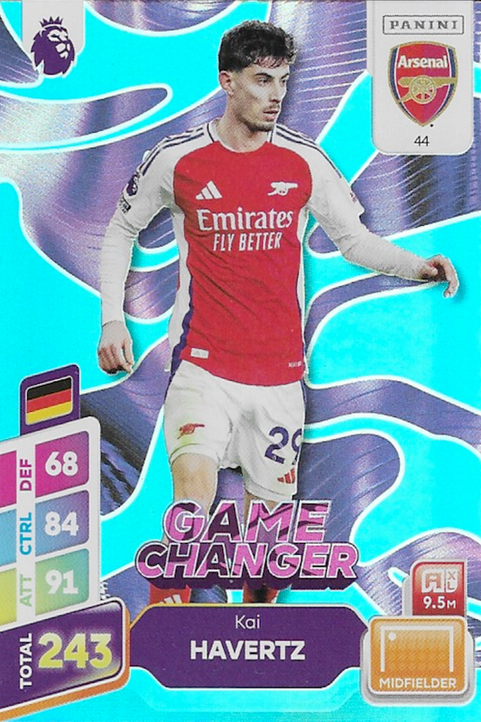 Kai Havertz Blue Parallel Game Changer Card #44 - Panini Adrenalyn XL PLUS 2025 Premier League (Arsenal)